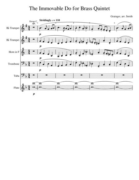 Free Sheet Music The Immovable Do For Brass Quintet