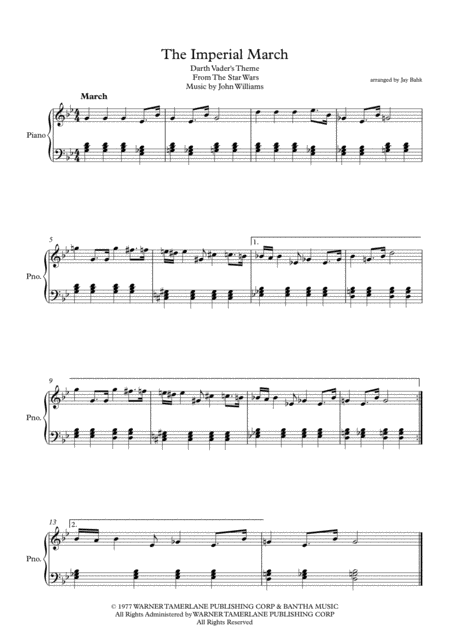 Free Sheet Music The Imperial March