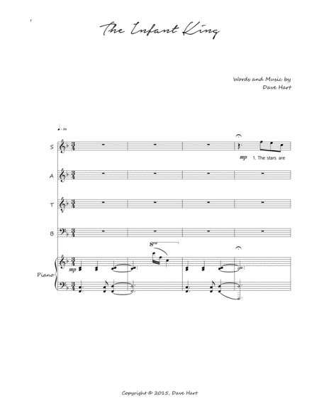 Free Sheet Music The Infant King