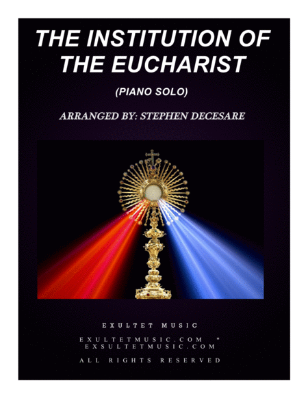 The Institution Of The Eucharist Sheet Music