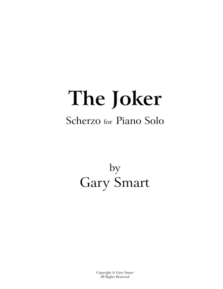 The Joker Scherzo For Piano Solo Sheet Music