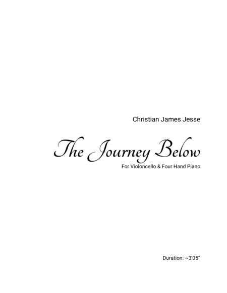 The Journey Below Sheet Music