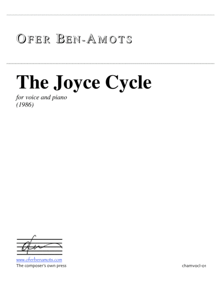 The Joyce Cycle For Voice And Piano Sheet Music