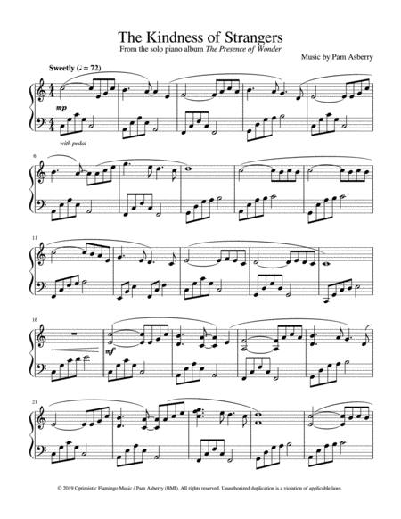 The Kindness Of Strangers Sheet Music