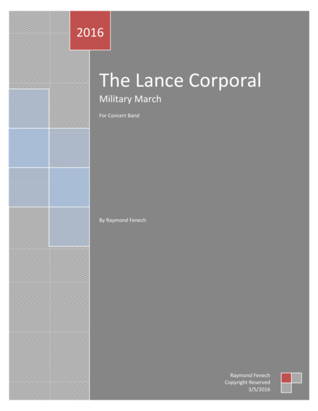 The Lance Corporal Military March For Pep Band Concert Band Marching Band Sheet Music