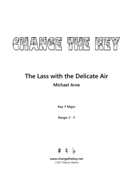 Free Sheet Music The Lass With The Delicate Air F Major