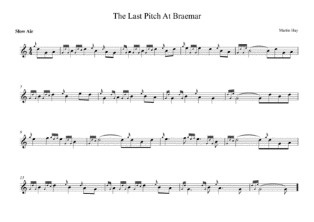 Free Sheet Music The Last Pitch At Braemar