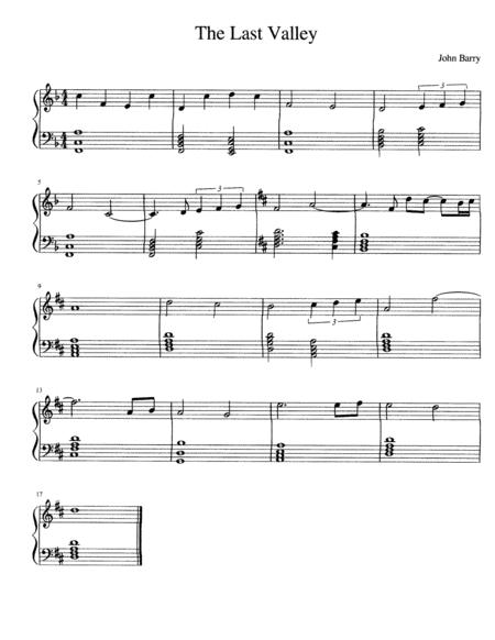 The Last Valley Part 2 Sheet Music