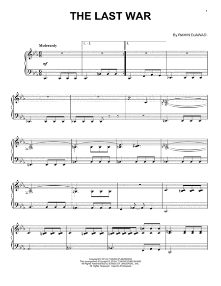 Free Sheet Music The Last War From Game Of Thrones