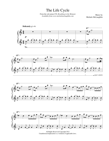 Free Sheet Music The Life Cycle