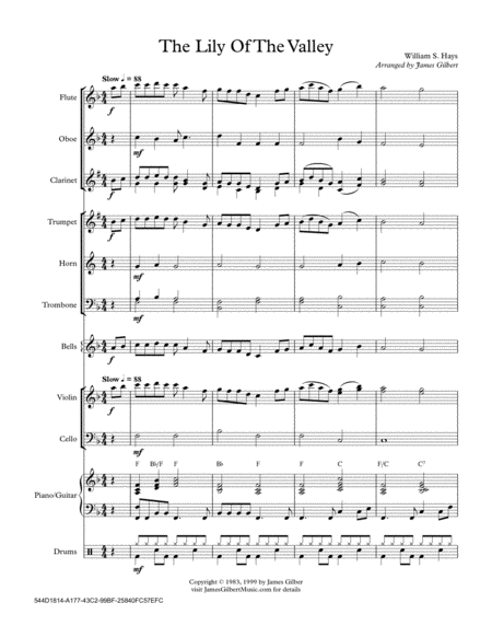 Free Sheet Music The Lily Of The Valley Ie019