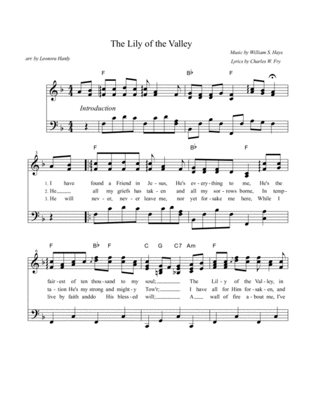 The Lily Of The Valley Sheet Music