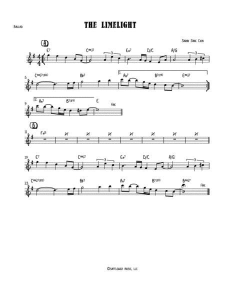 Free Sheet Music The Limelight