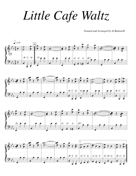 Free Sheet Music The Little Cafe Waltz