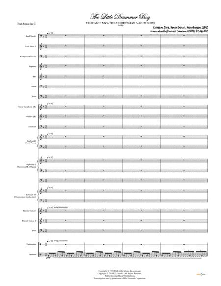 The Little Drummer Boy Chicago Full Score Set Of Parts Sheet Music