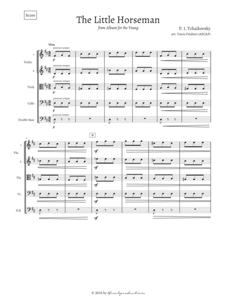 Free Sheet Music The Little Horseman Arr For String Orchestra