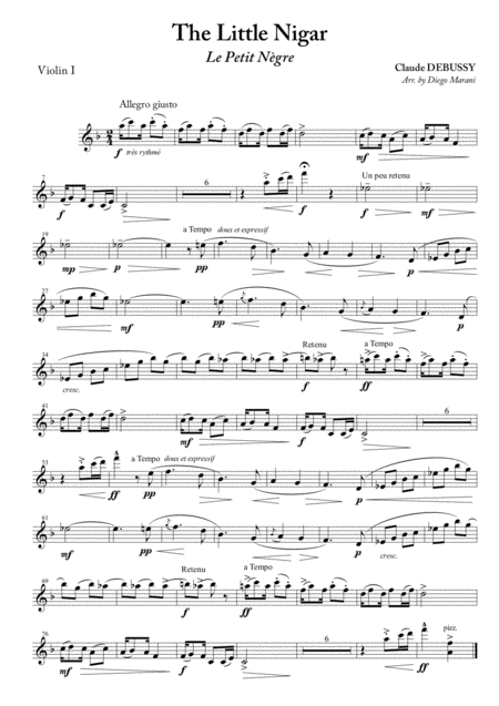 The Little Nigar For String Quartet Sheet Music