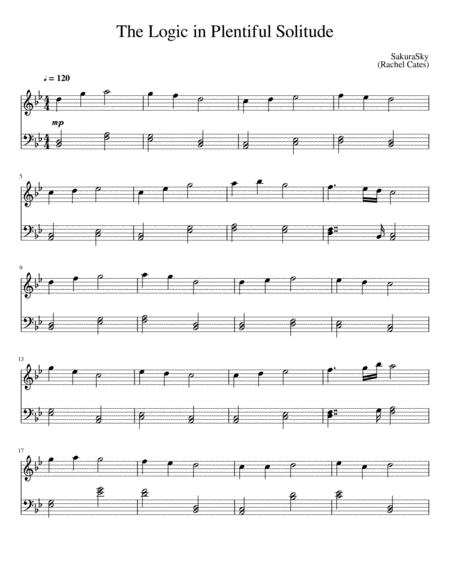 Free Sheet Music The Logic In Plentiful Sorrow