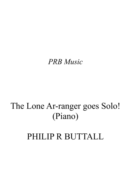 The Lone Ar Ranger Goes Solo Piano Solo Sheet Music