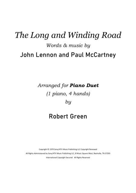 The Long And Winding Road Piano Duet 4 Hands 1 Piano Sheet Music