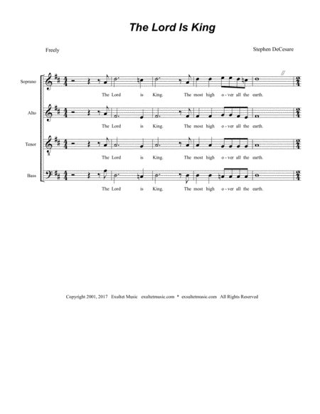 The Lord Is King Sheet Music