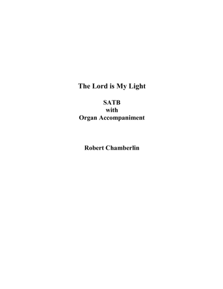 Free Sheet Music The Lord Is My Light