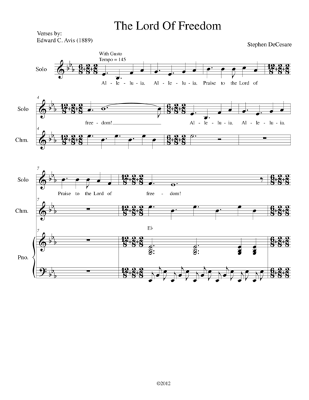 Free Sheet Music The Lord Of Freedom