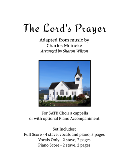 The Lords Prayer For Satb A Cappella Choir With Optional Piano Accompaniment Sheet Music