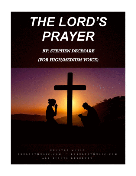 Free Sheet Music The Lords Prayer For Tenor Or Soprano Solo