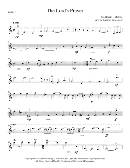 Free Sheet Music The Lords Prayer String Quartet