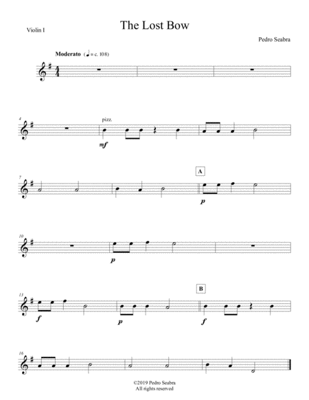 Free Sheet Music The Lost Bow