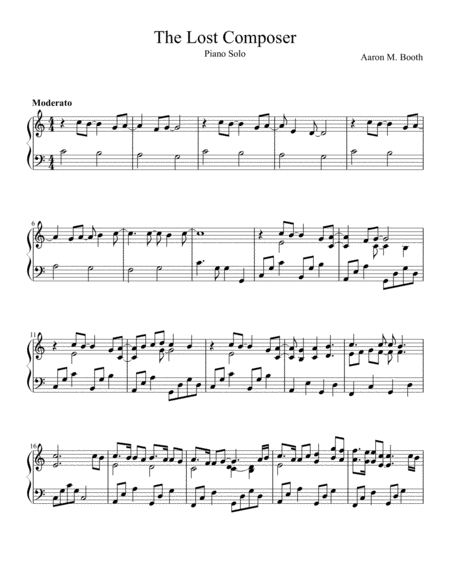 Free Sheet Music The Lost Composer