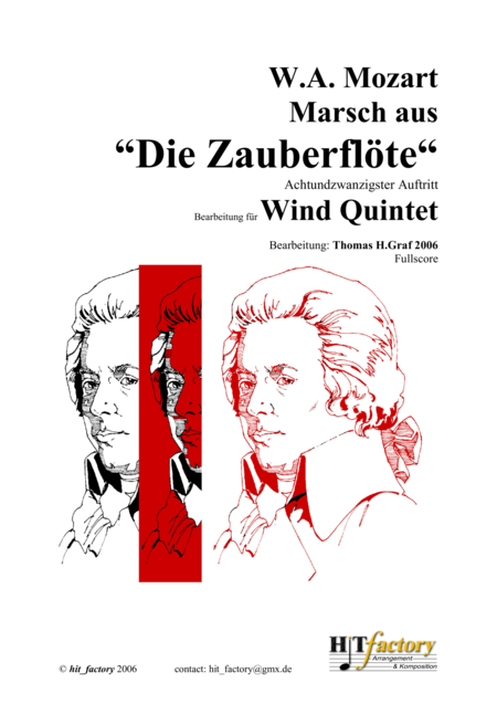 The Magic Flute Mozart March Wind Quintet Sheet Music