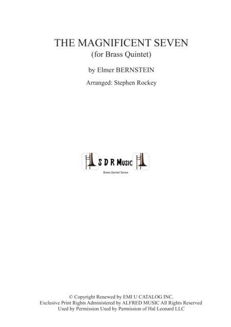 The Magnificent Seven For Brass Quintet Sheet Music