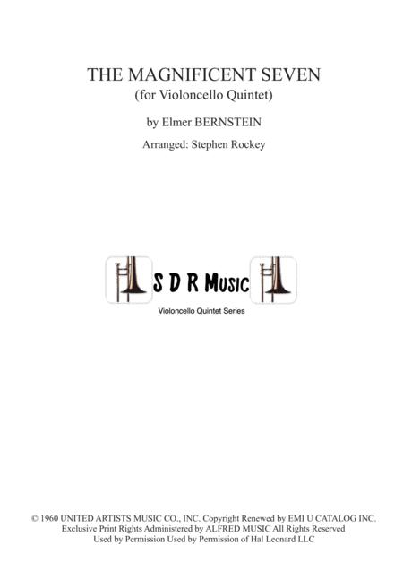 Free Sheet Music The Magnificent Seven For Violoncello Quintet