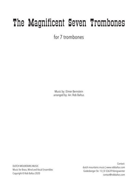 Free Sheet Music The Magnificent Seven Trombones