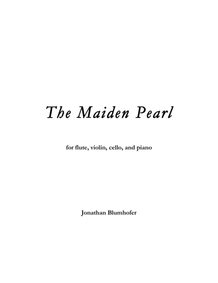 Free Sheet Music The Maiden Pearl