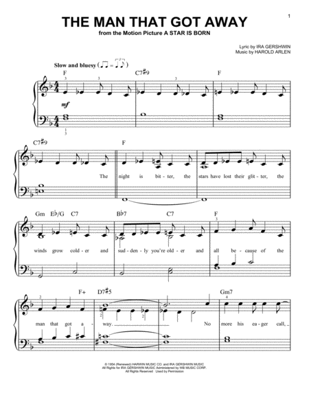 The Man That Got Away Sheet Music