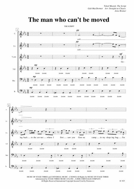 The Man Who Cant Be Moved Cttbb Sheet Music