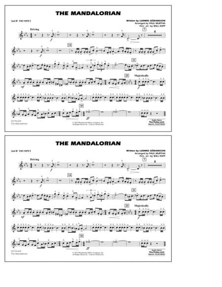 Free Sheet Music The Mandalorian From Star Wars The Mandalorian Arr Paul Murtha 2nd Bb Trumpet