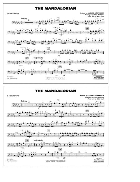 The Mandalorian From Star Wars The Mandalorian Arr Paul Murtha 2nd Trombone Sheet Music