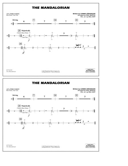 The Mandalorian From Star Wars The Mandalorian Arr Paul Murtha Aux Percussion Sheet Music