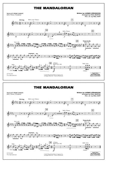 The Mandalorian From Star Wars The Mandalorian Arr Paul Murtha Mallet Percussion Sheet Music