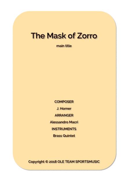 Free Sheet Music The Mask Of Zorro Main Title