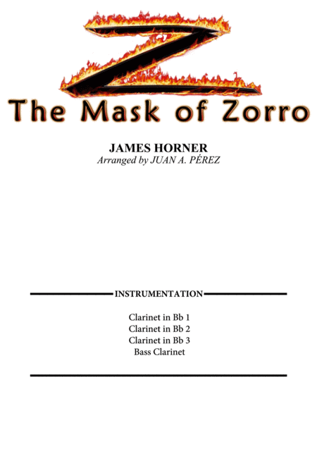 Free Sheet Music The Mask Of Zorro