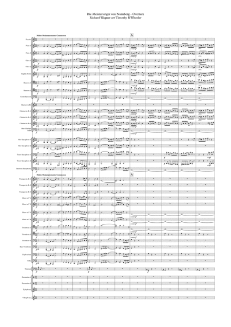 The Mastersingers Overture Richard Wagner Arr Tim Wheeler Sheet Music
