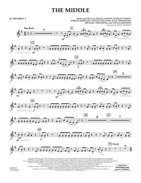 Free Sheet Music The Middle Arr Paul Murtha Bb Trumpet 2