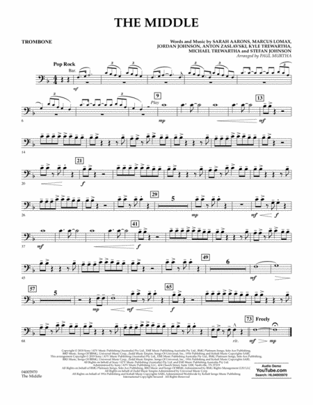 Free Sheet Music The Middle Arr Paul Murtha Trombone