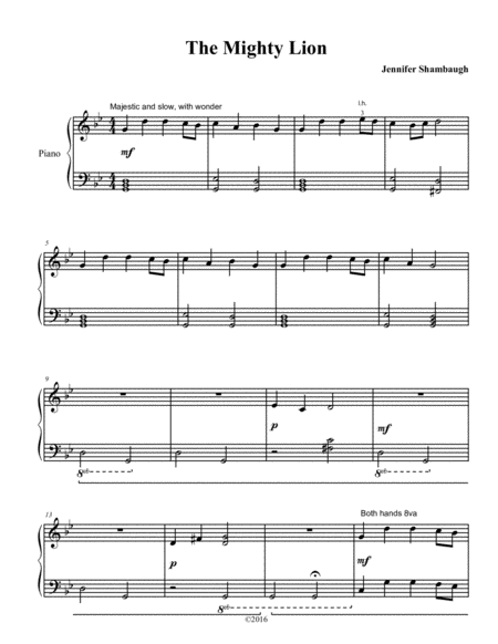 The Mighty Lion Sheet Music