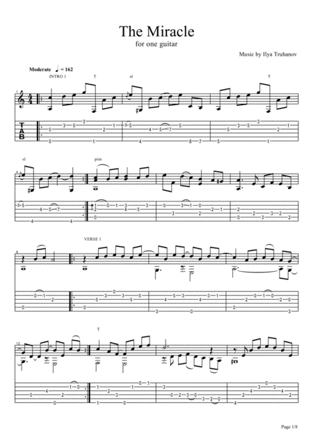 Free Sheet Music The Miracle